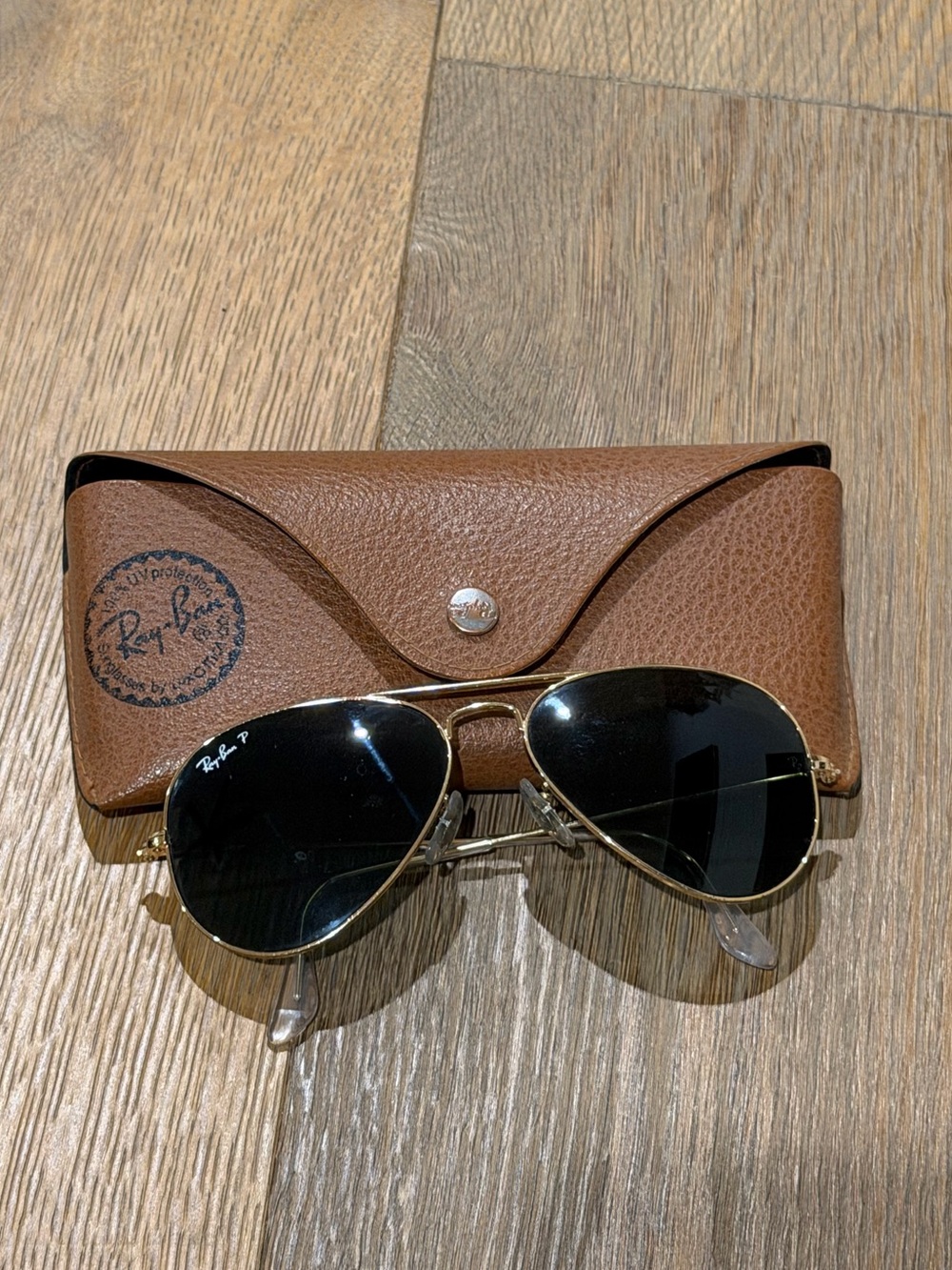 Ray-Ban Aviator Large Metal Polarized Sunglasses Gold - Picture 8 of 8